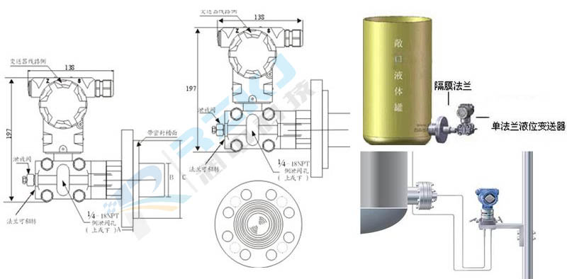 单法兰差压液位变送器